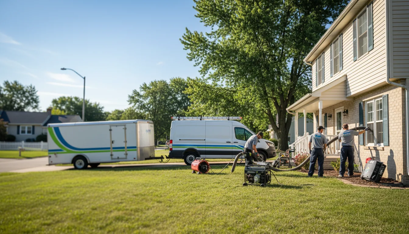 Flooded Basement Restoration And Cleanup With Repair in Greentown, OH near me